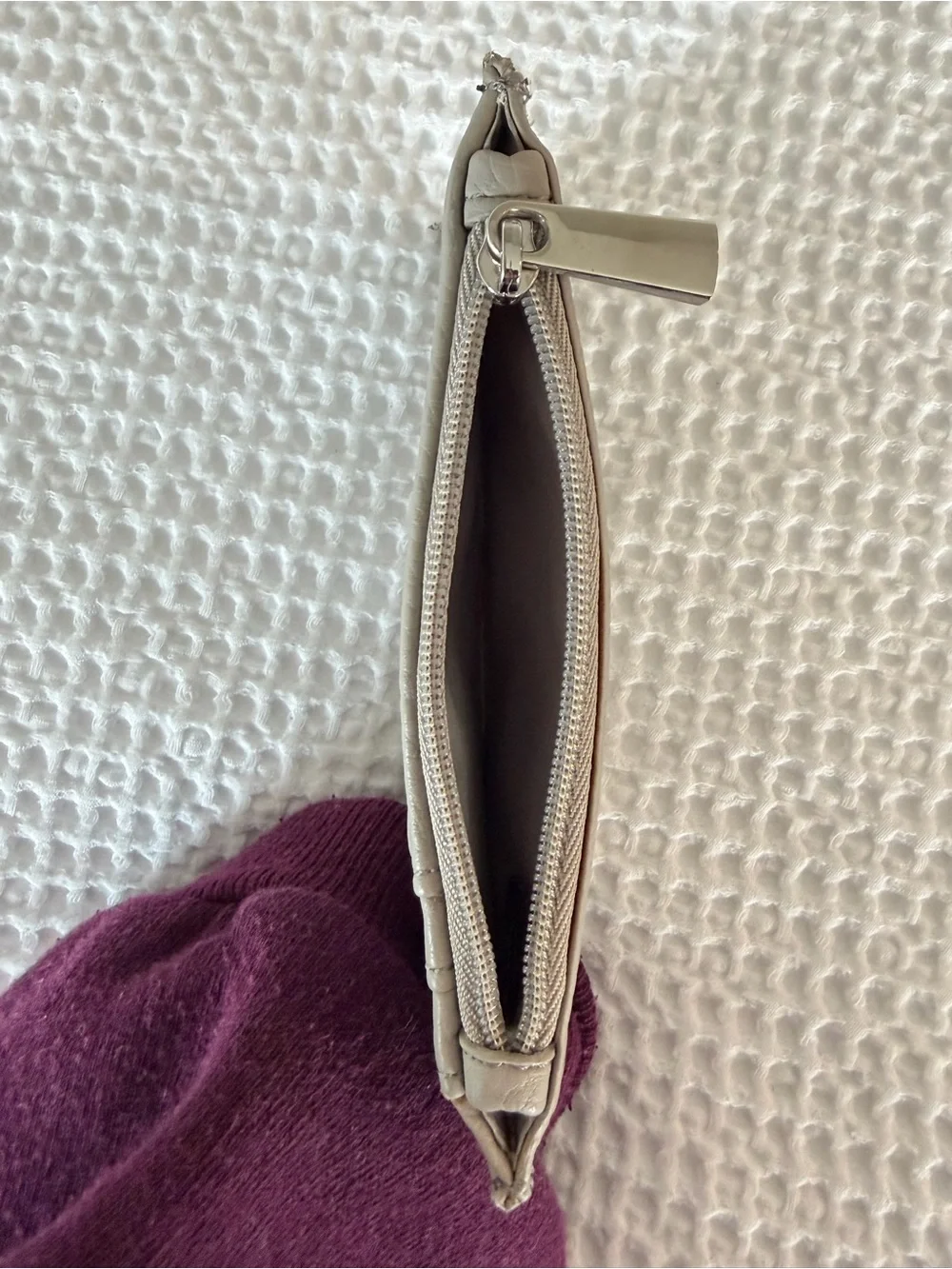 Grey Faux Leather Wallet